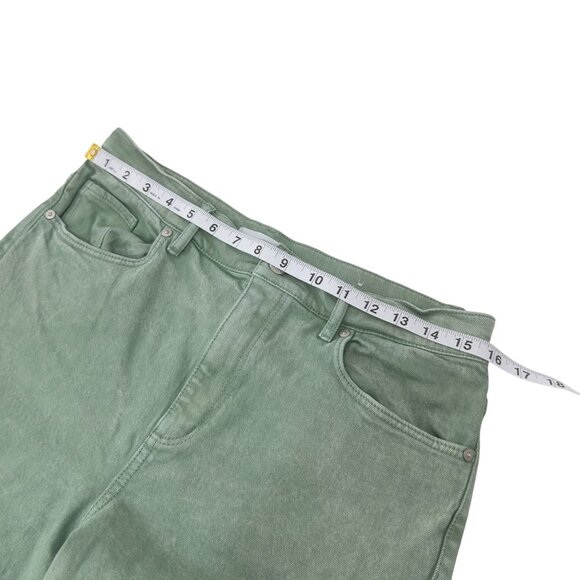 Loft Womens Five Pockets The Wide Leg Jeans In Sage Green Size 29/8 - Picture 9 of 13